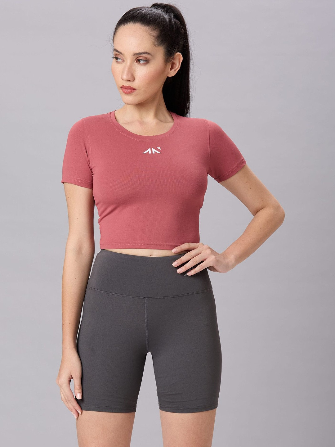 AESTHETIC NATION Eternal Women Round Neck Crop Top