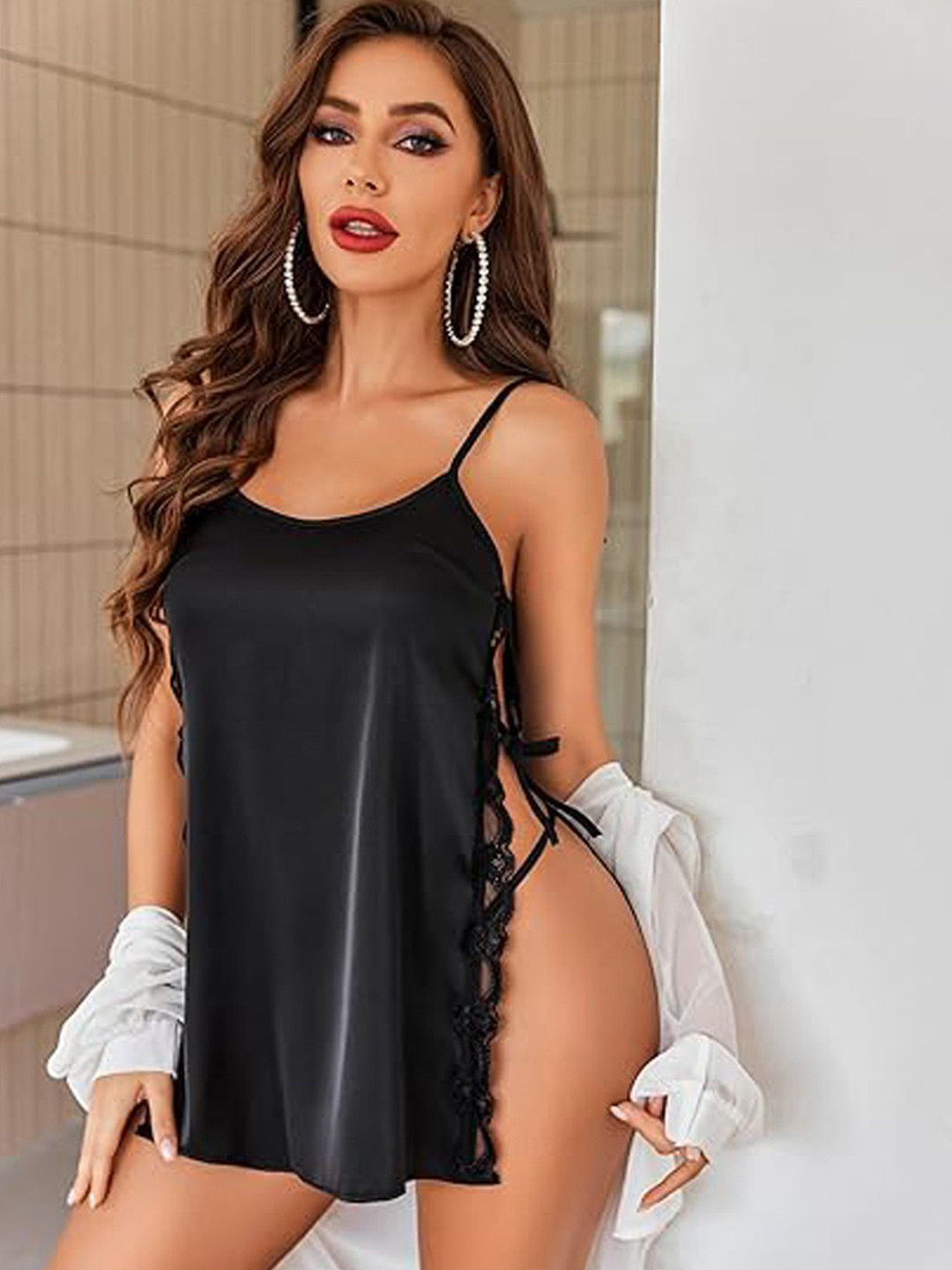 Esensuelle 7 Shoulder Straps Sleeveless Nightdress