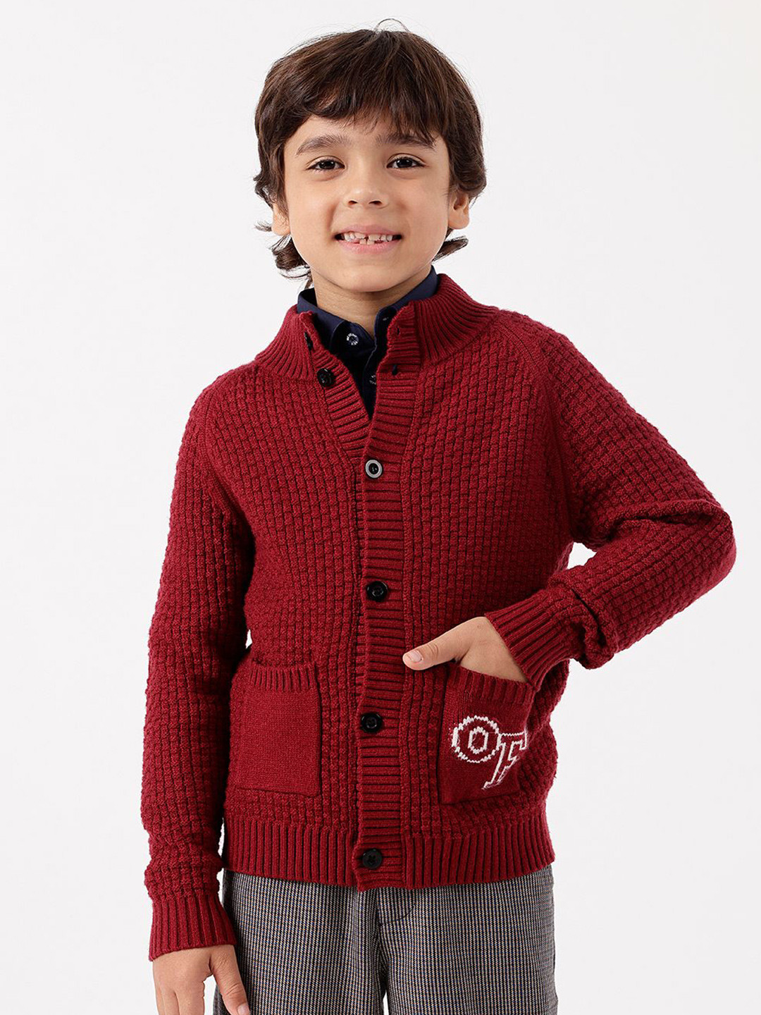 One Friday Boys Chevron Cardigan