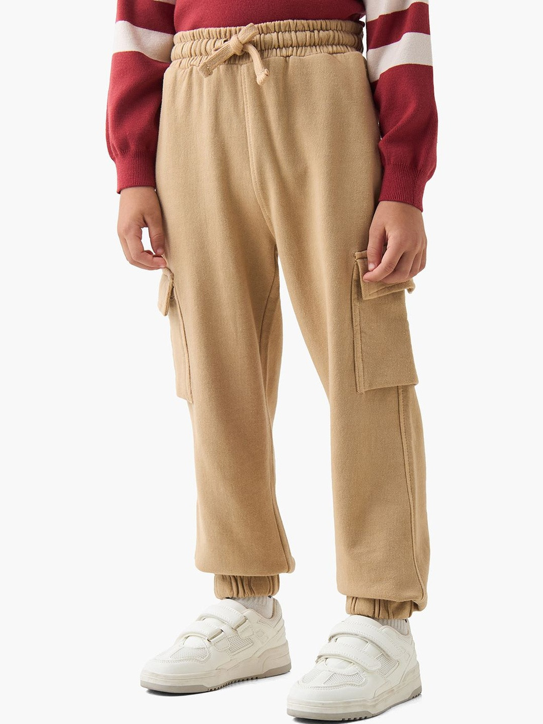 Juniors by Babyshop Boys Mid-Rise Cotton Cargo Joggers with Pockets