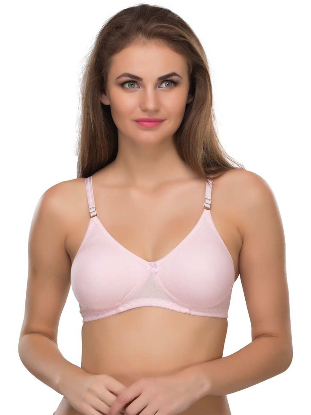Vermilion Pack Of 3 Solid Full Coverage Cotton T-shirt Bra