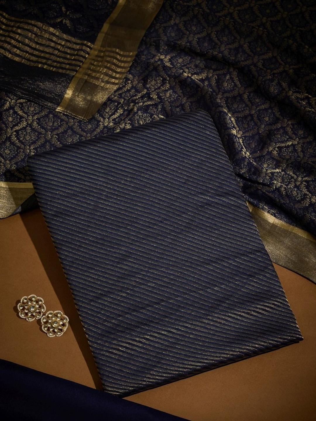 Taneira Embroidered Pure Silk Brocade Unstitched Dress Material