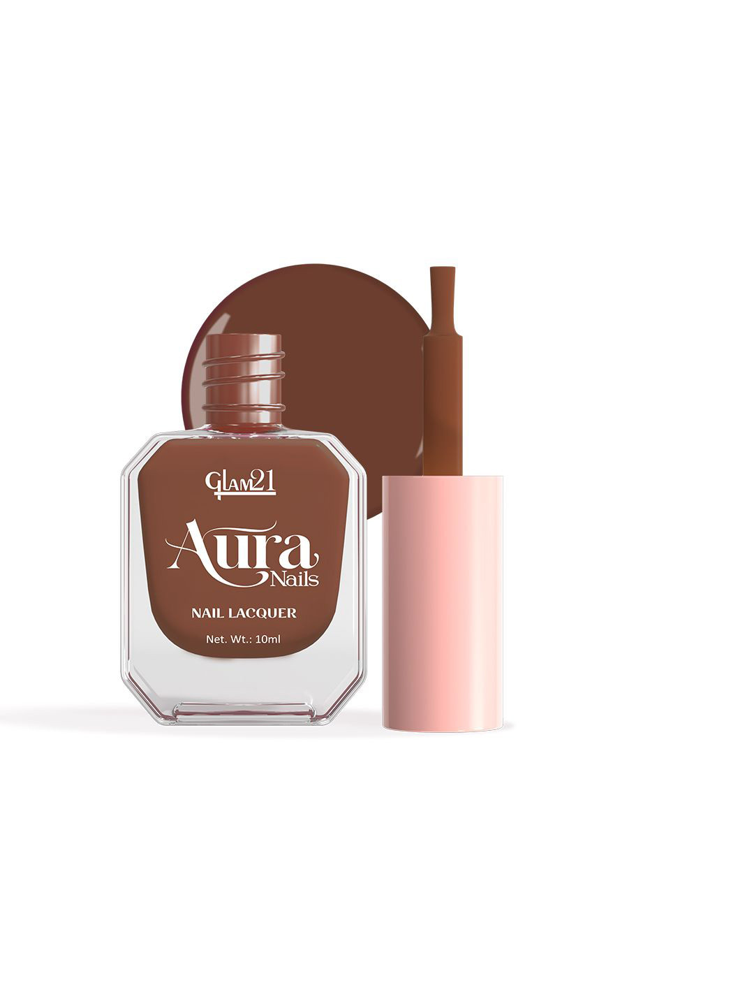 GLAM21 Aura High-Shine Nails Lacquer - 10 ml - Barely Brown 16