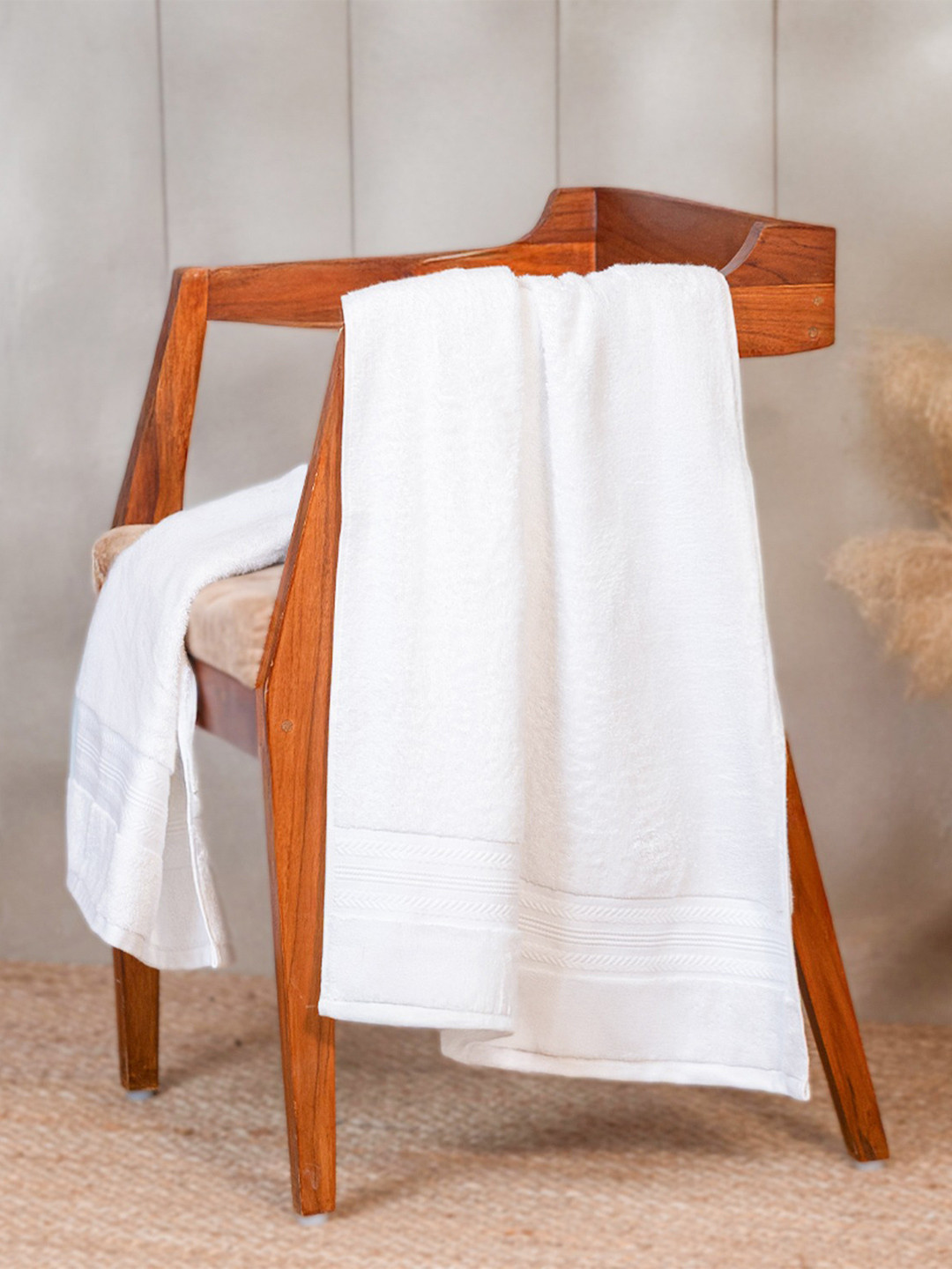 Himeya White Bamboo Cotton 600 GSM Bath Towel
