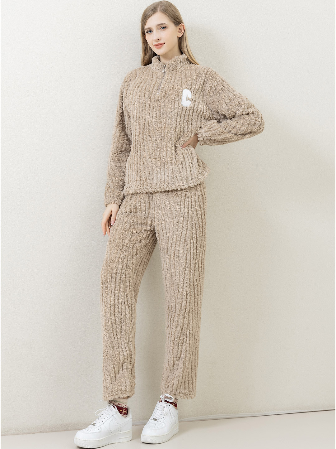 Stem Rope Women High Neck Night suit