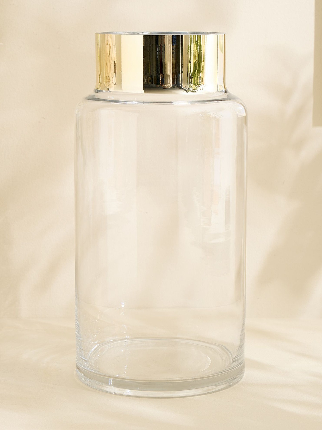 Home Centre Evoke Gold-Toned Glass Flower Vases