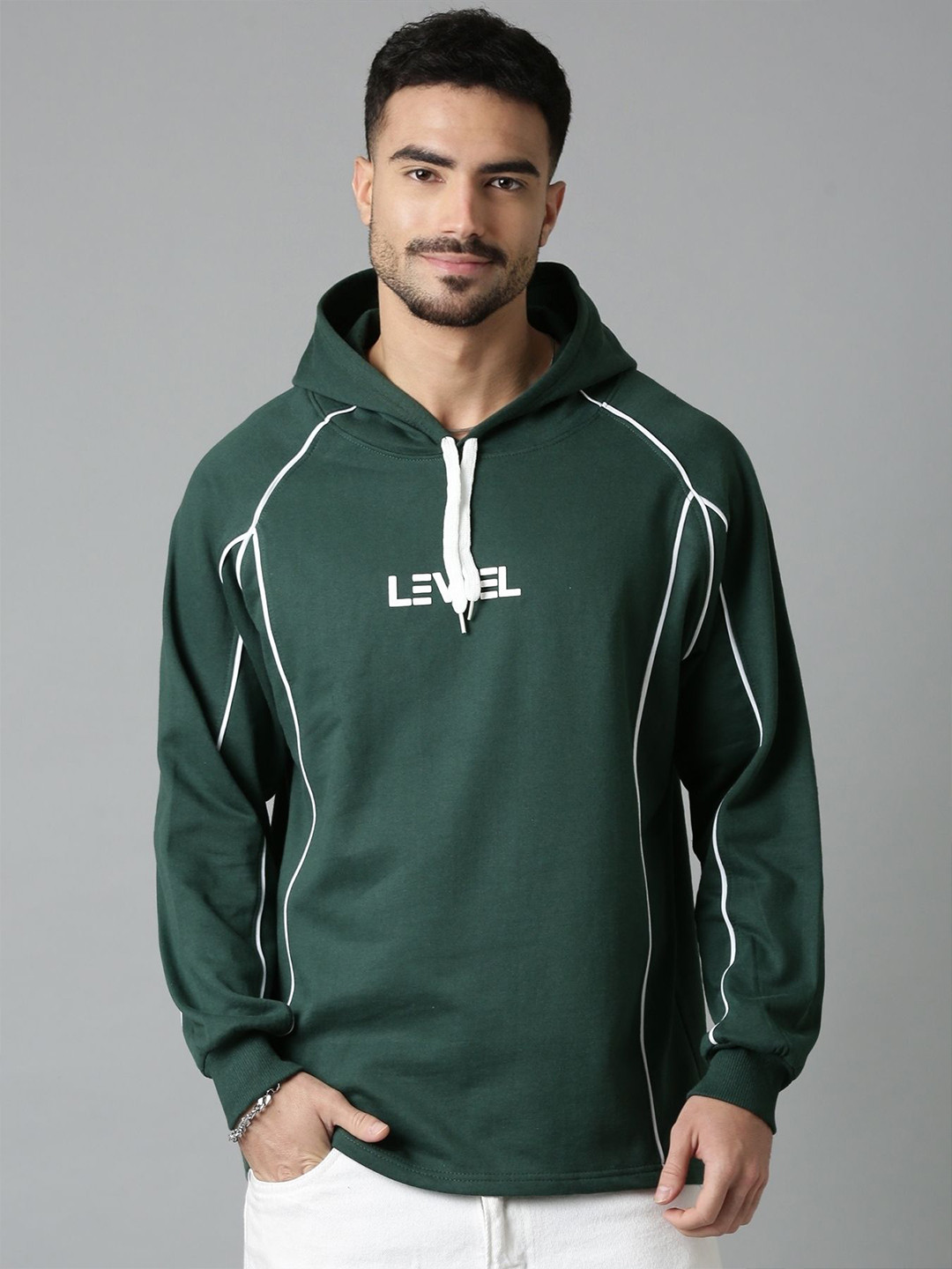 LEWEL Men Hooded Sweatshirt