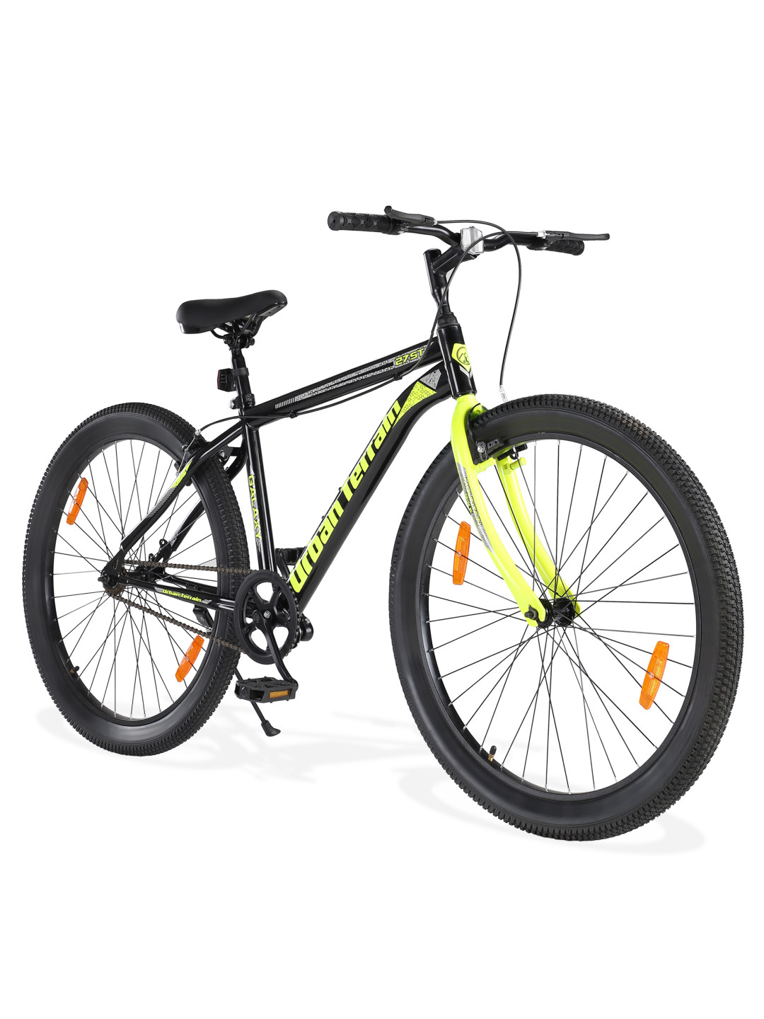 URBAN TERRAIN Green Galaxy Steel 27.5T Single Speed Mountain Bike