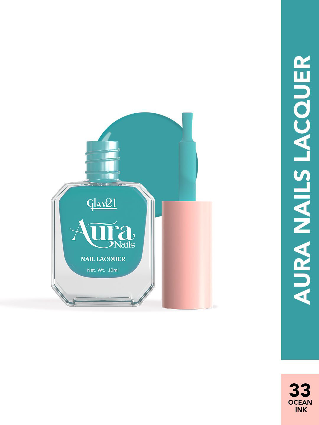 GLAM21 Aura High-Shine Nails Lacquer - 10 ml - Ocean Ink 33