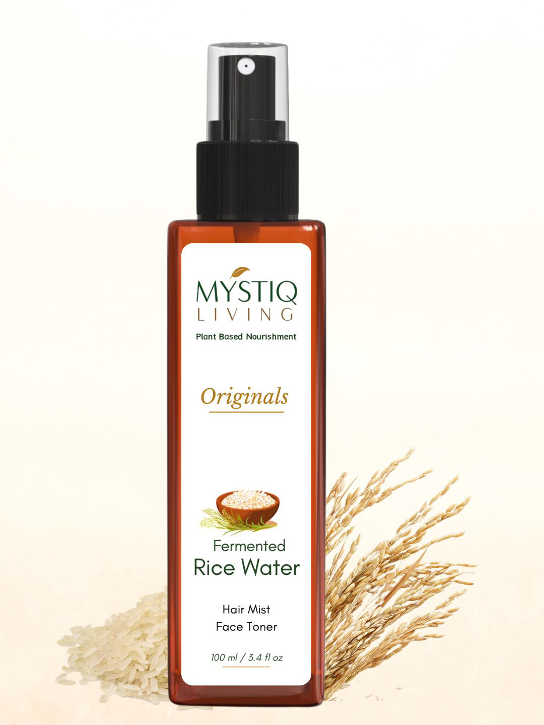 MYSTIQ LIVING Fermented Rice Water Toner Spray for Glass Skin - 100 ml