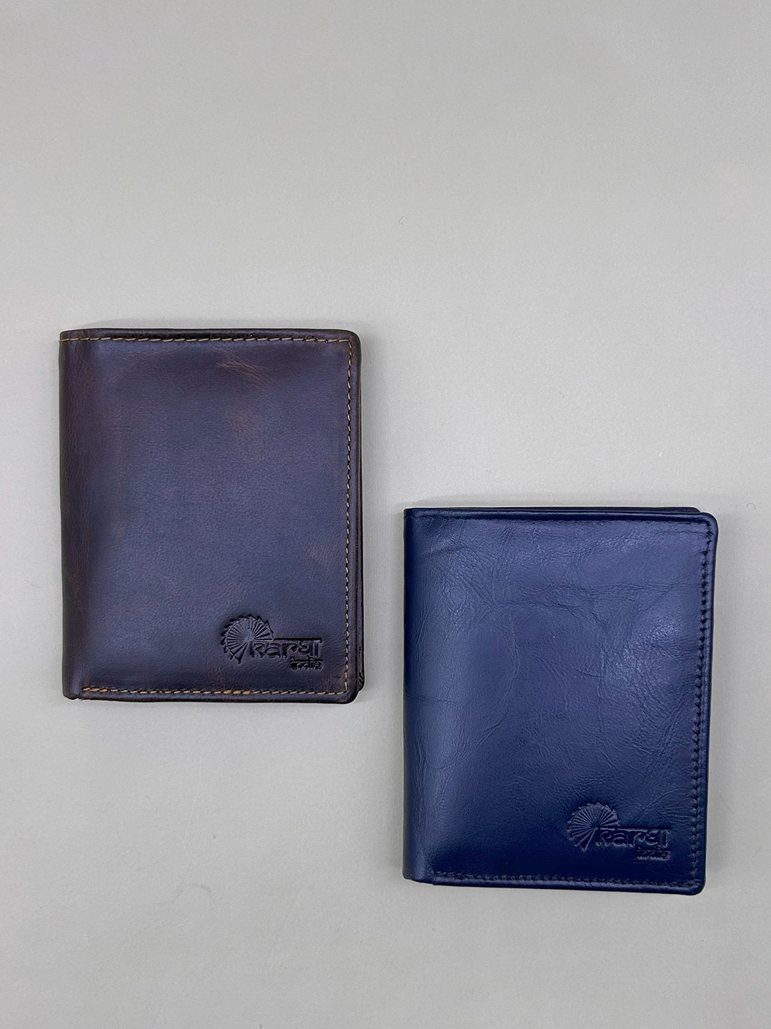 KARGHA INDIA Unisex Brand Logo Textured Leather Two Fold Wallet