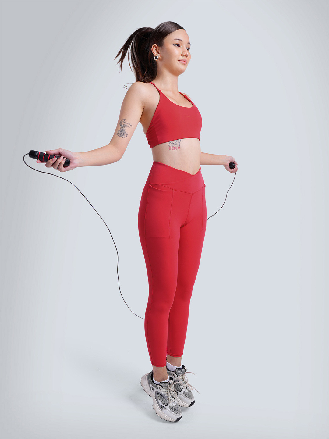 CAVA Red Hourglass Snug Leggings