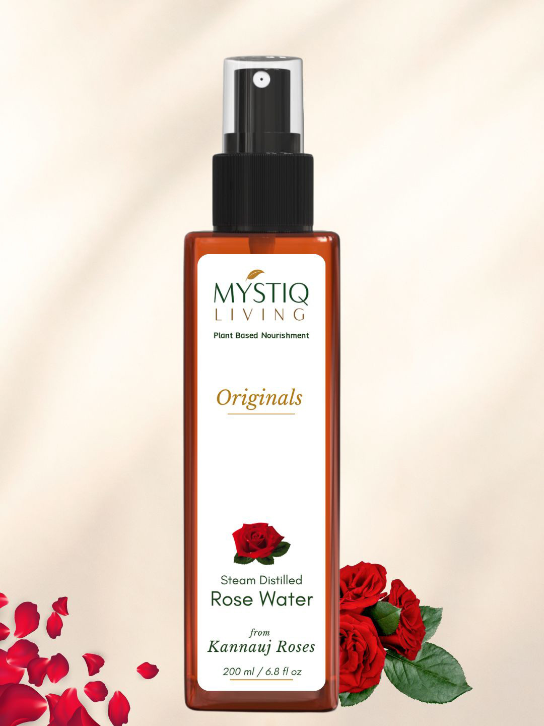 MYSTIQ LIVING Rose Water Toner Spray for Face- 200ml