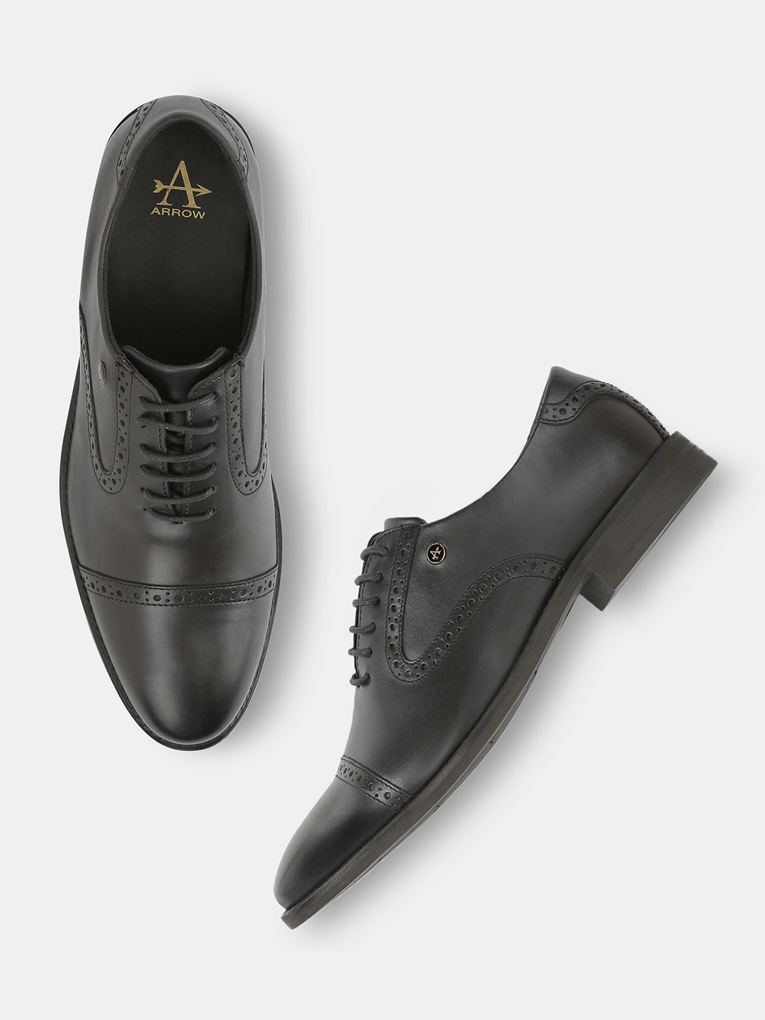 Arrow Men Solid Lace-Up Formal Derby Shoes