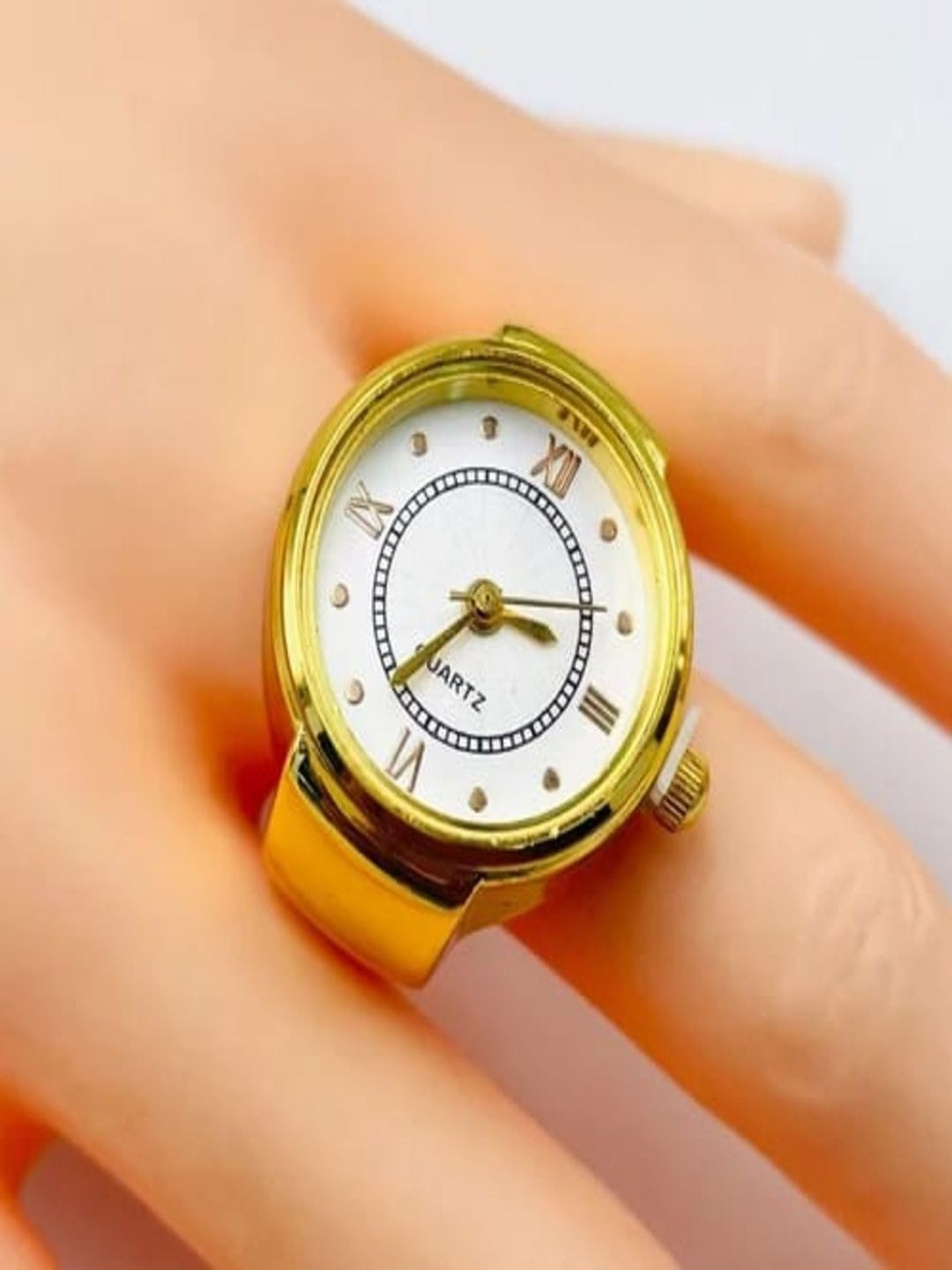 Yugosmile Gold Plated Watch Designed Finger Ring