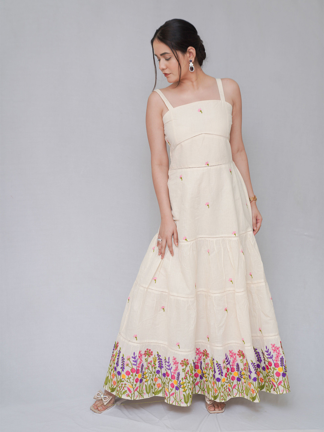 IMONI Women Self Design A-Line Dress