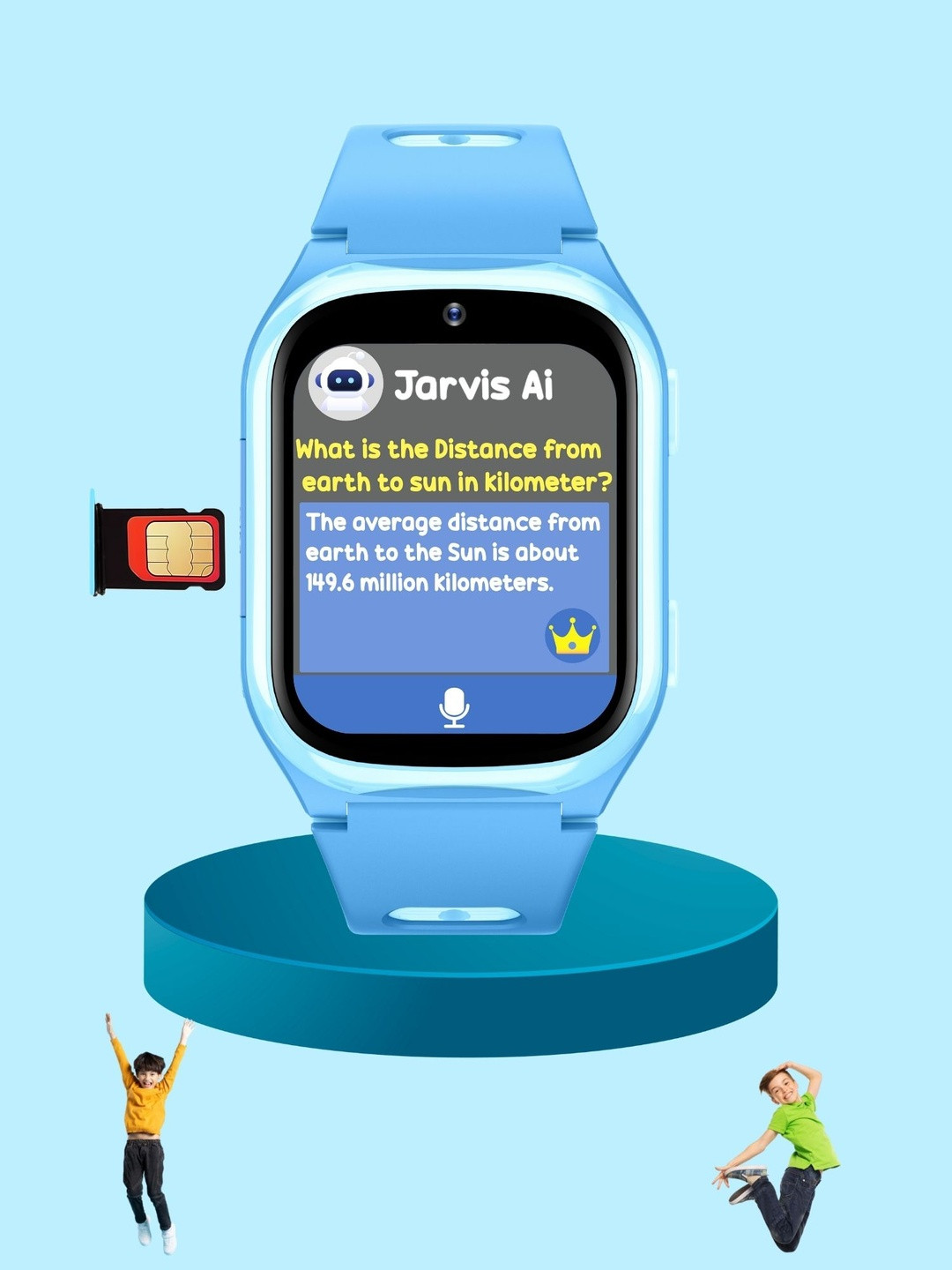 Spiky Kids Android 4G Calling Smartwatch