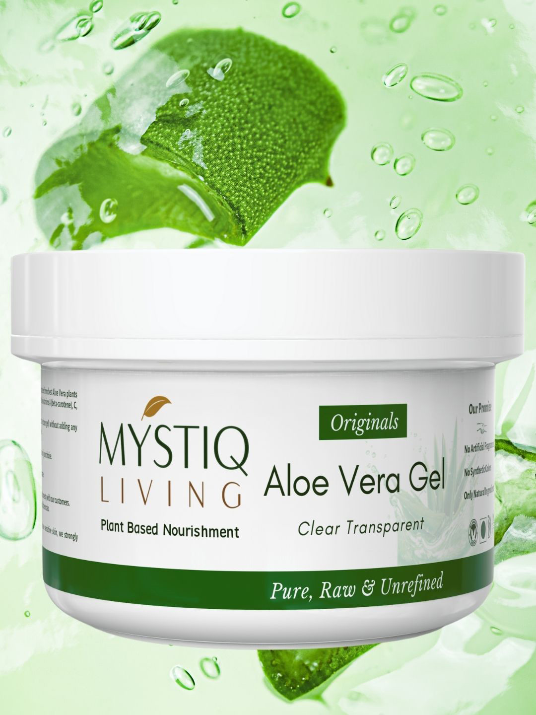 MYSTIQ LIVING Aloe Vera Gel for Face and Hair - 220 g