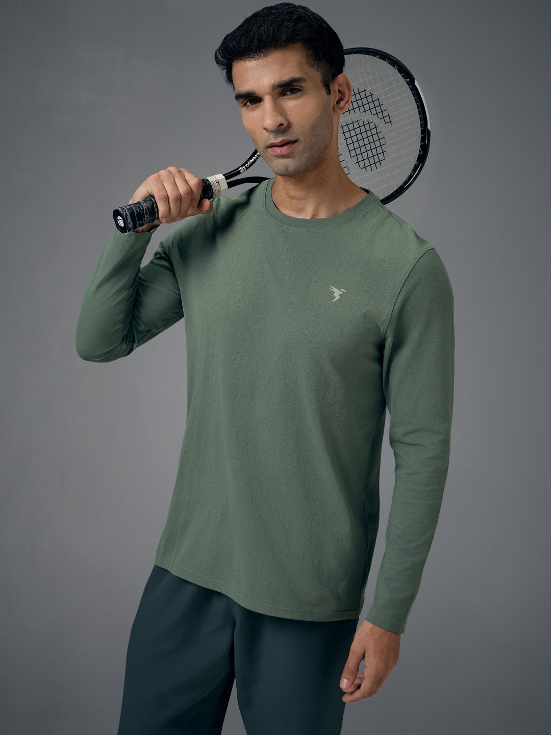 Technosport Men Solid Active Out Polo Neck T-shirt with Cotflex