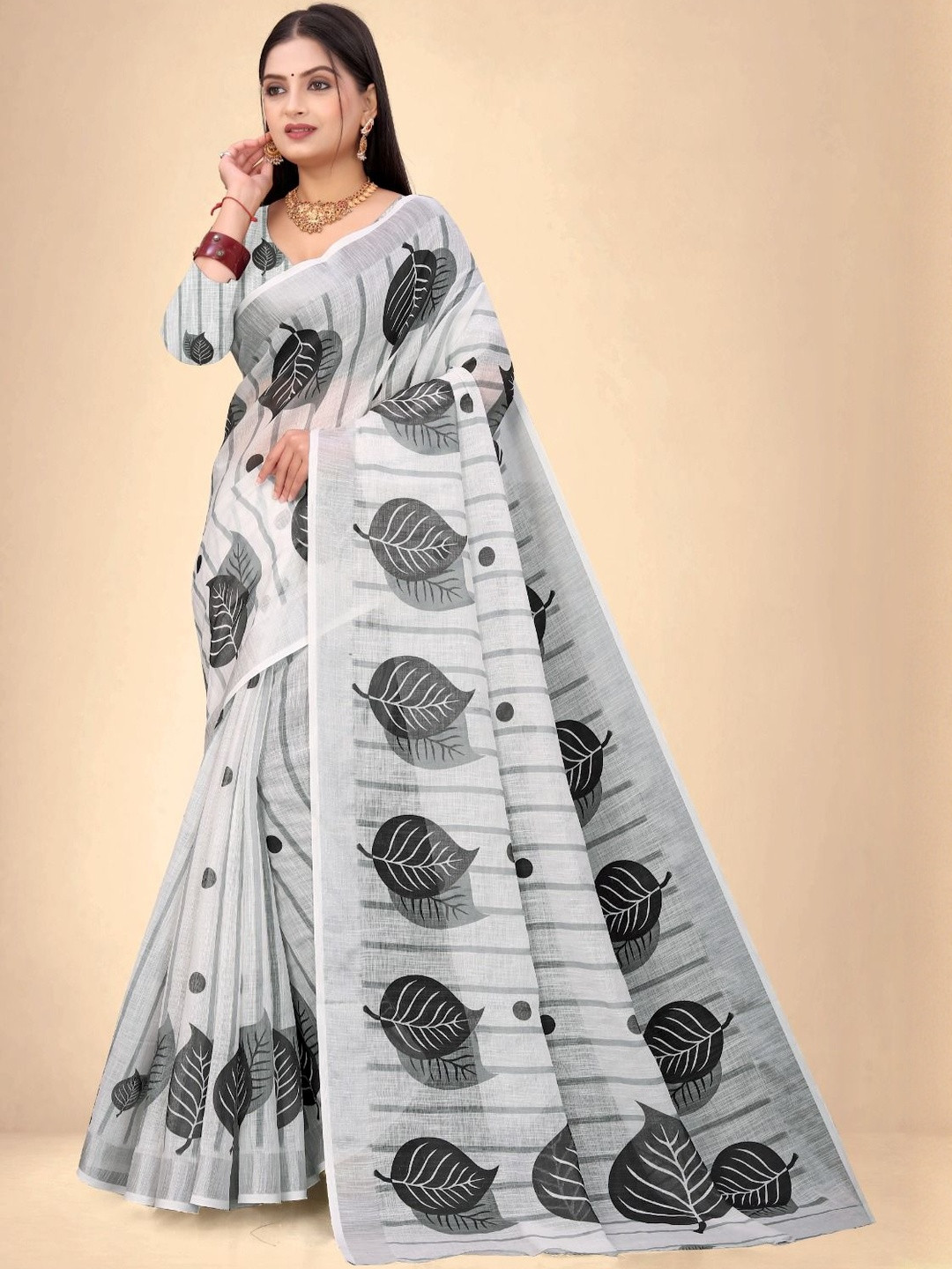 Abhilasha Floral Maheshwari Saree