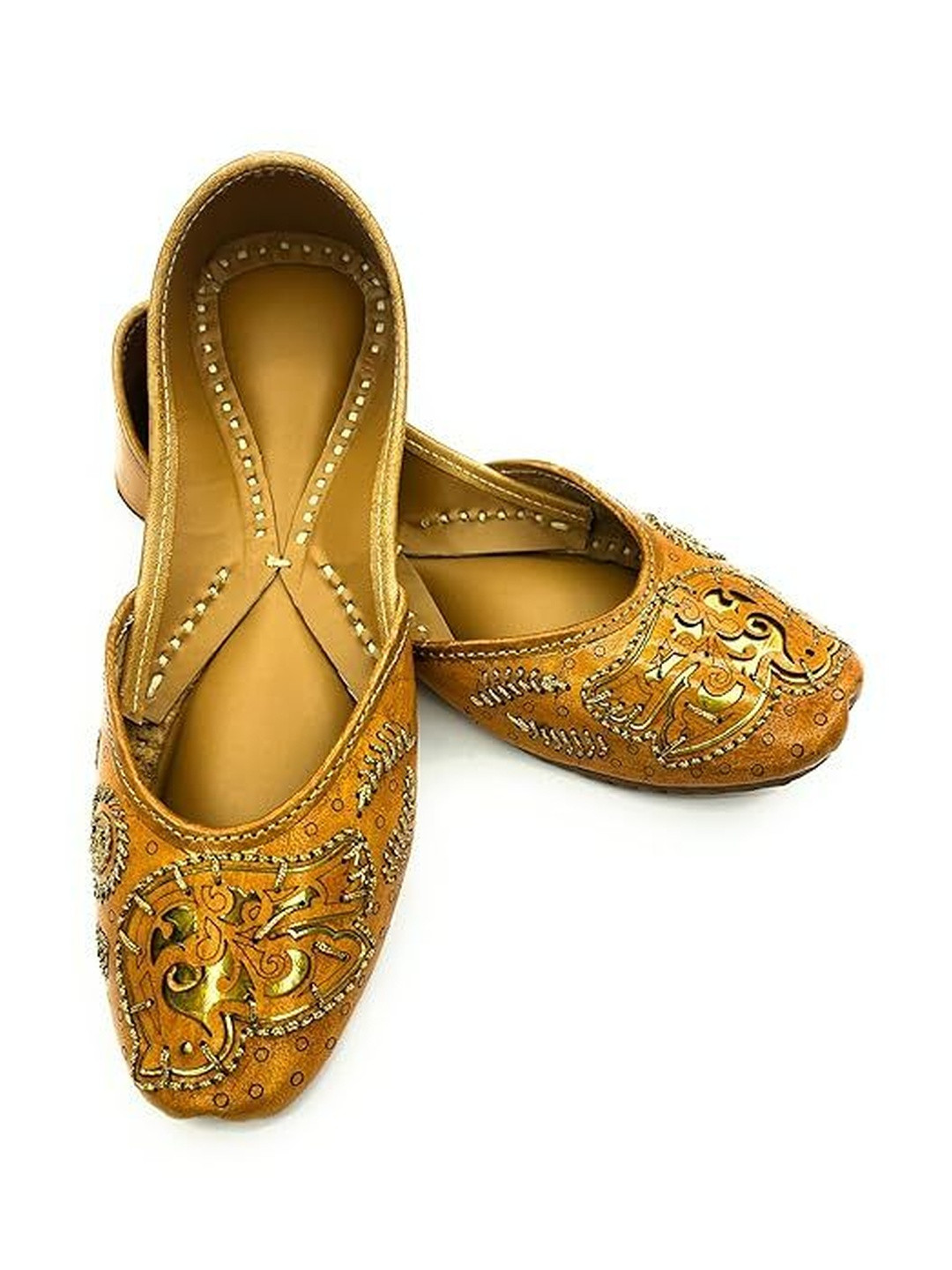 APNI JUTTI Punjabi Jutti Leather Mojaris Flats