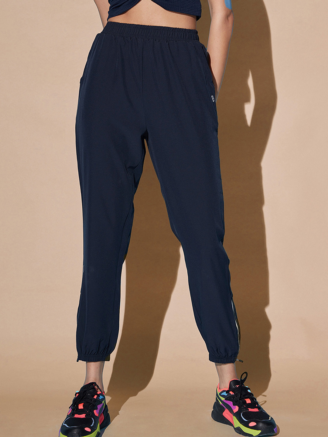 KICA Women High-Rise Training Track Pants With Ankle Zip