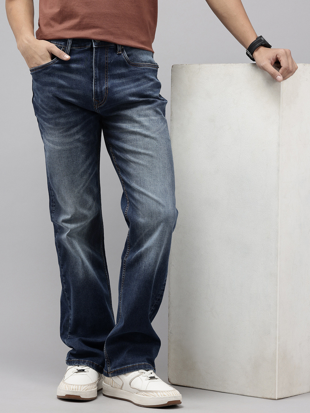 U.S. Polo Assn. Denim Co. Men Connor Bootcut Embroidered Stretchable  Jeans
