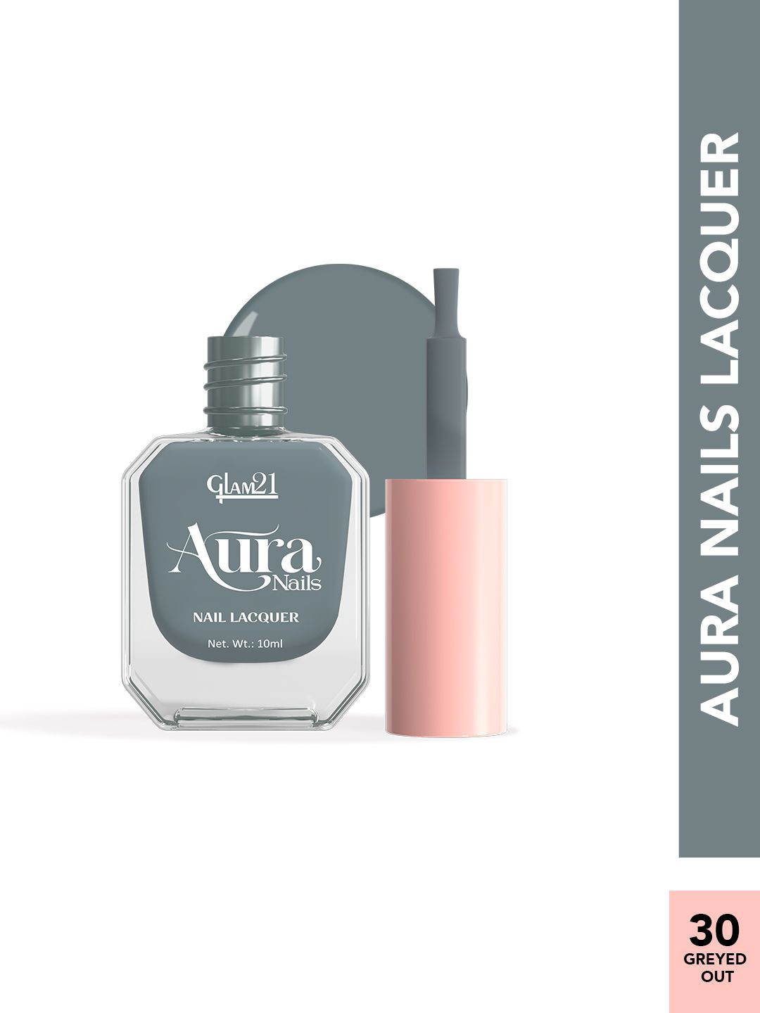 GLAM21 Aura Nails High-Shine Chip-Resistant Nails Lacquer 10 ml - Hush Blue 30