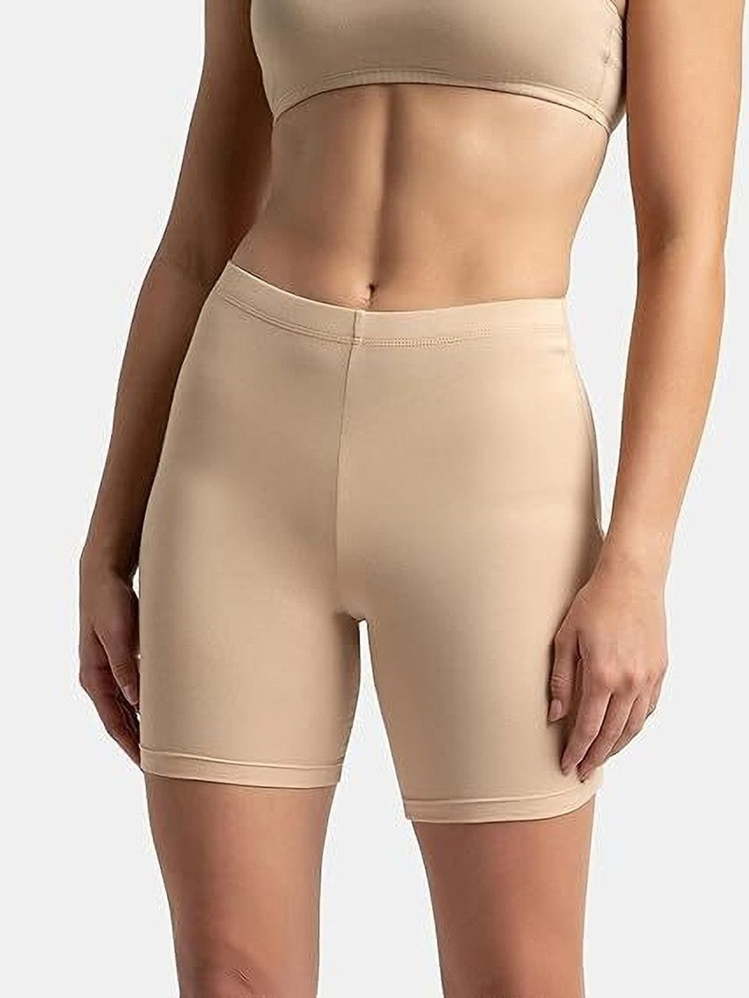 Softik Women Solid Mid-Rise Regular Fit Cotton Cycling Shorts