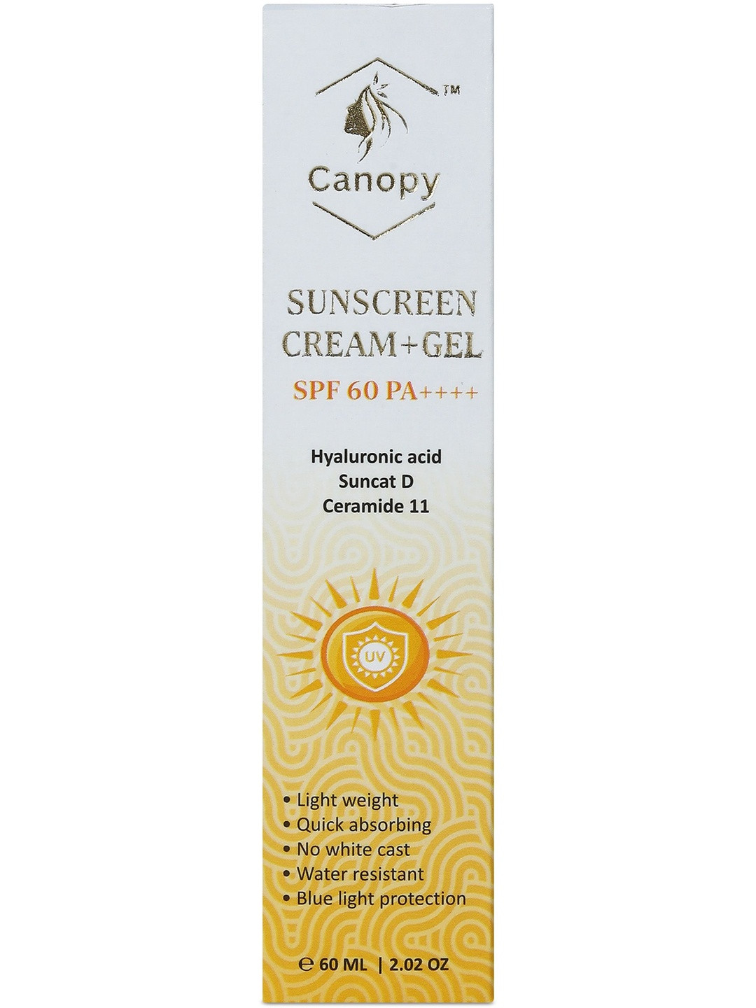 CANOPY Sunscreen Cream + Gel With 60 SPF - 60 ml