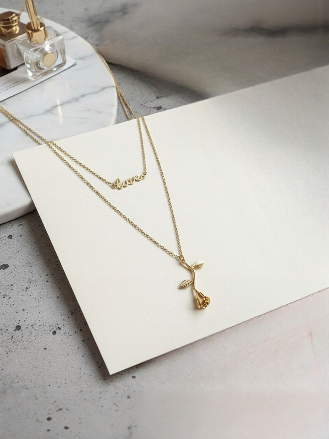 DressBerry Gold-Plated Layered Statetment Necklace