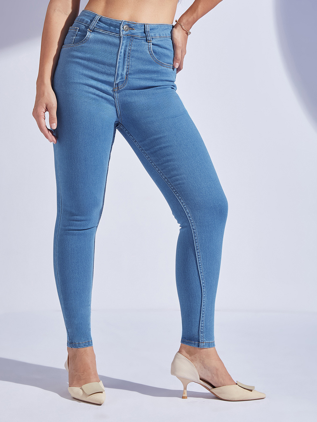 Miss Chase Women Skinny Fit High-Rise Stretchable Jeans