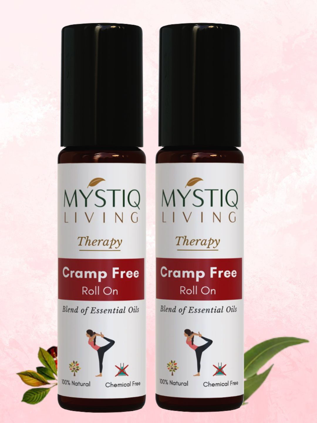 MYSTIQ LIVING Pack of 2 Therapy - Cramp Free Roll On - 10 ml Each