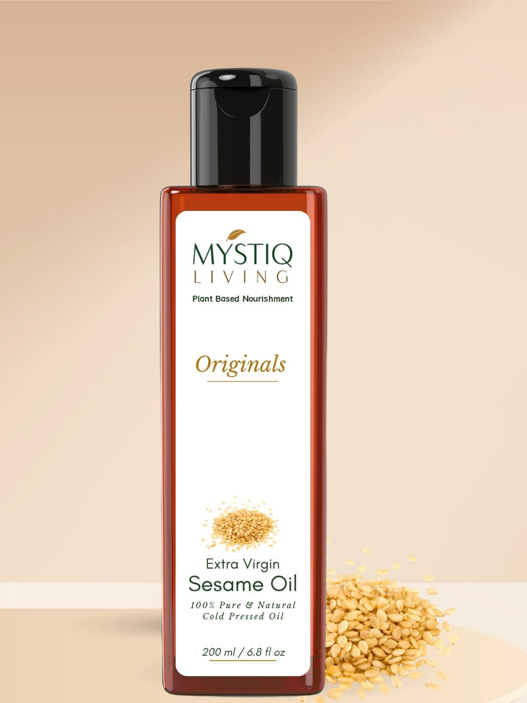 MYSTIQ LIVING Sesame Hair Oil Extra Virgin 100% Pure Cold Pressed Oil 200 ml