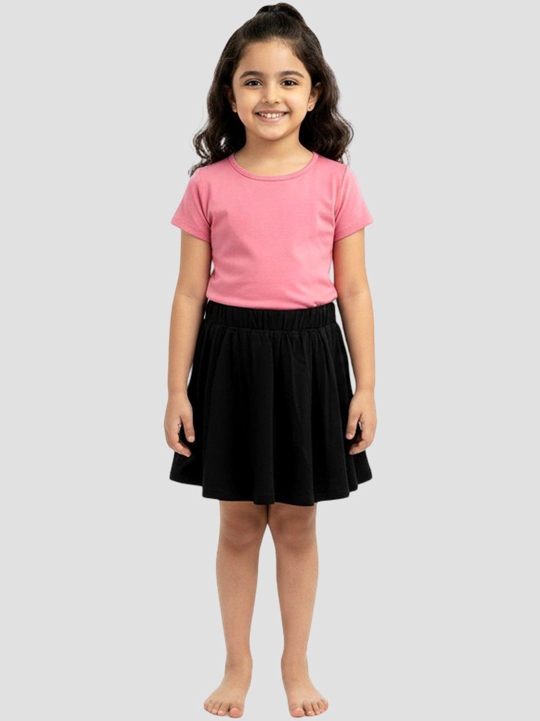 Charm n Cherish Girls Flared Knee Length Skirt