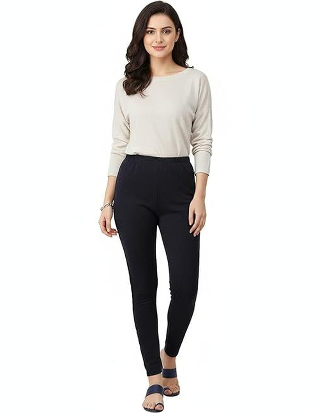 Thrifty Thread We Promise Comfort Women Woolen Churidar Length Leggings