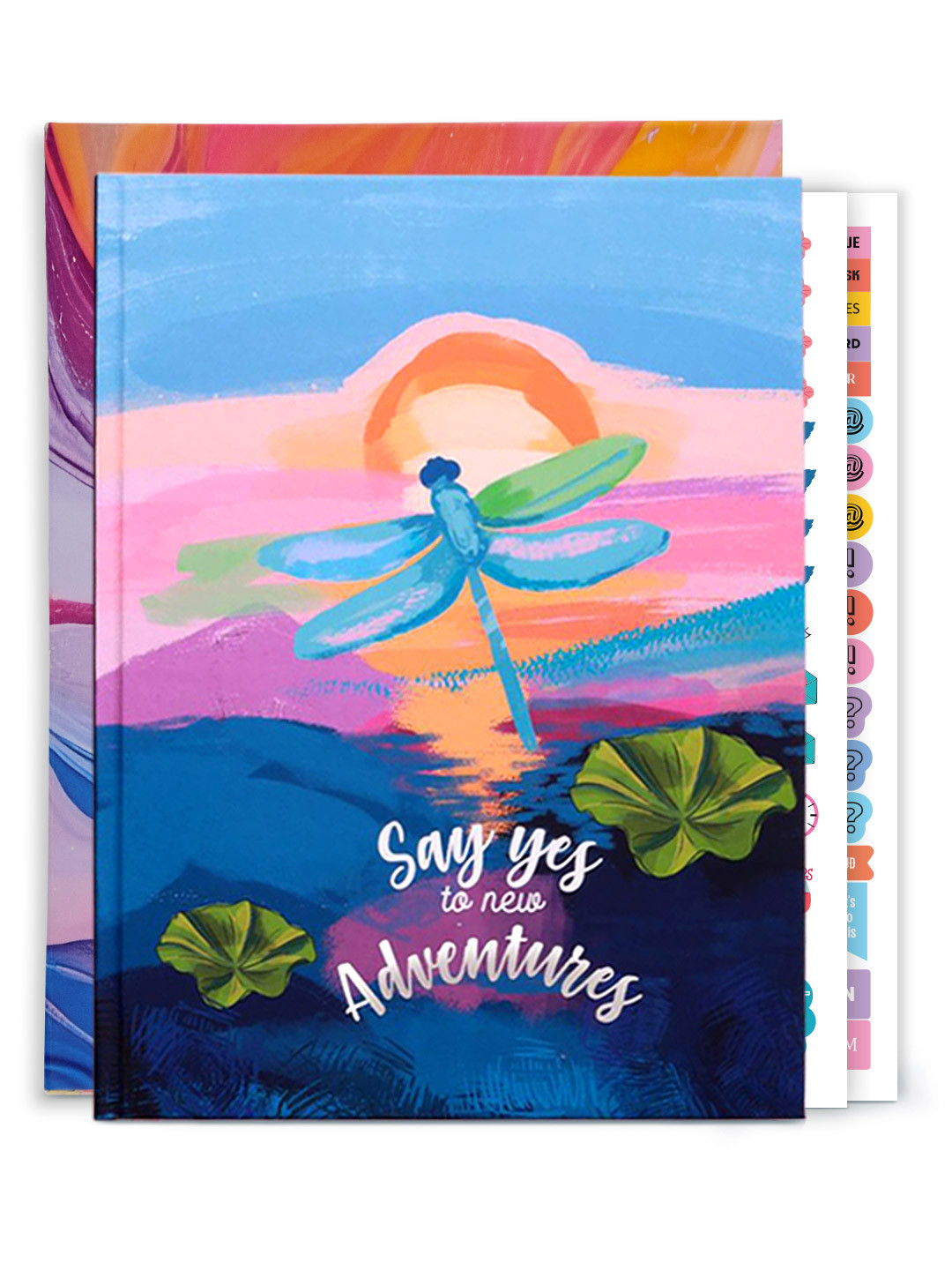 Doodle Blue & Green Petal AdventureAwaits Bound B5 Undated Planner with Bookmark 160 Pages