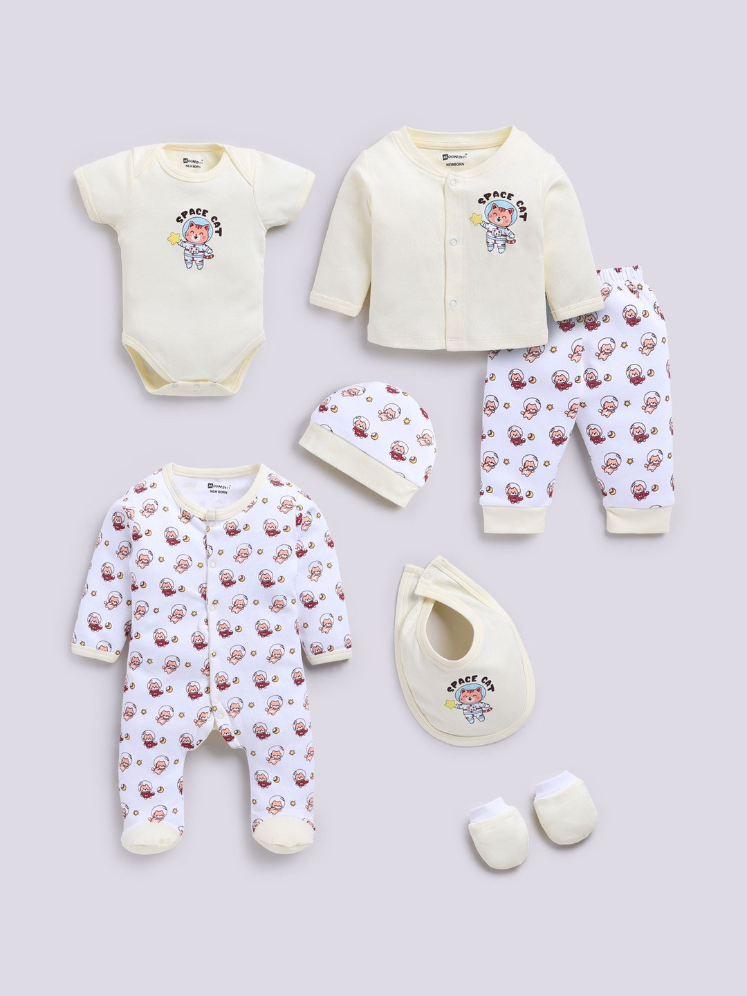 Moonkids Infant Pack Of 7 Baby Apparel Gift Set