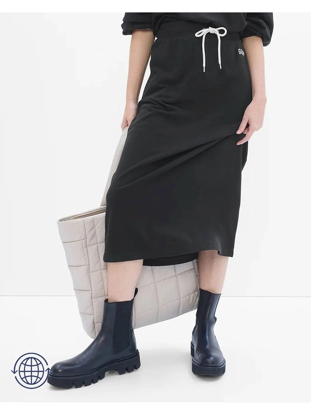 GAP Women's Logo Print Straight Skirt