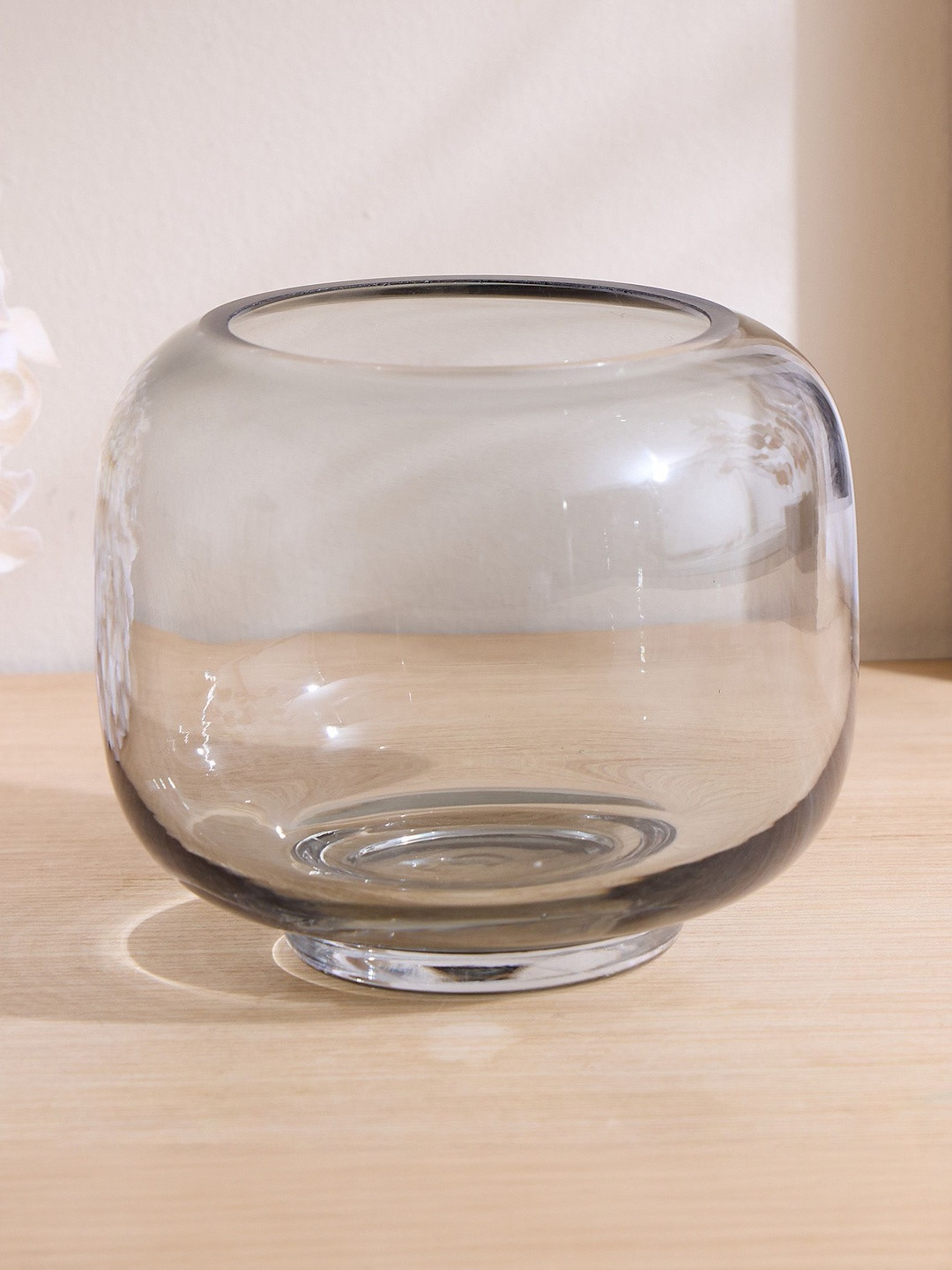 Home Centre Alloy Demi Grey Glass Bud Vase