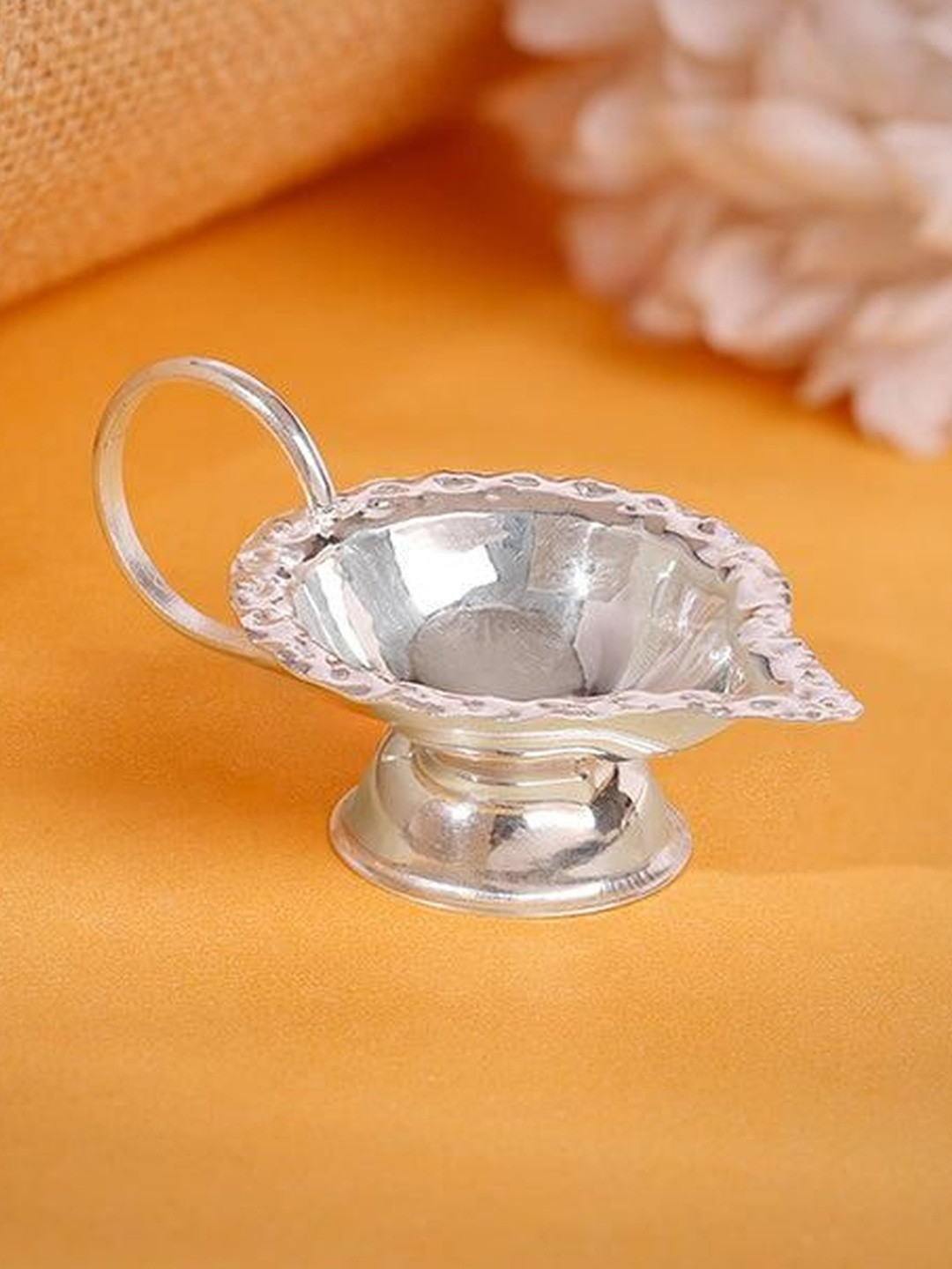 GIVA Silver Toned Graceful Silver Diya