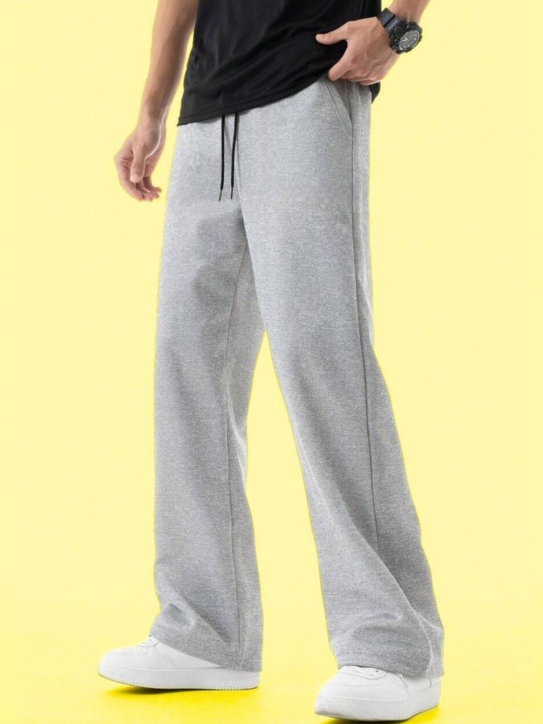 GROOFINGS Men Relaxed Easy Wash Trousers