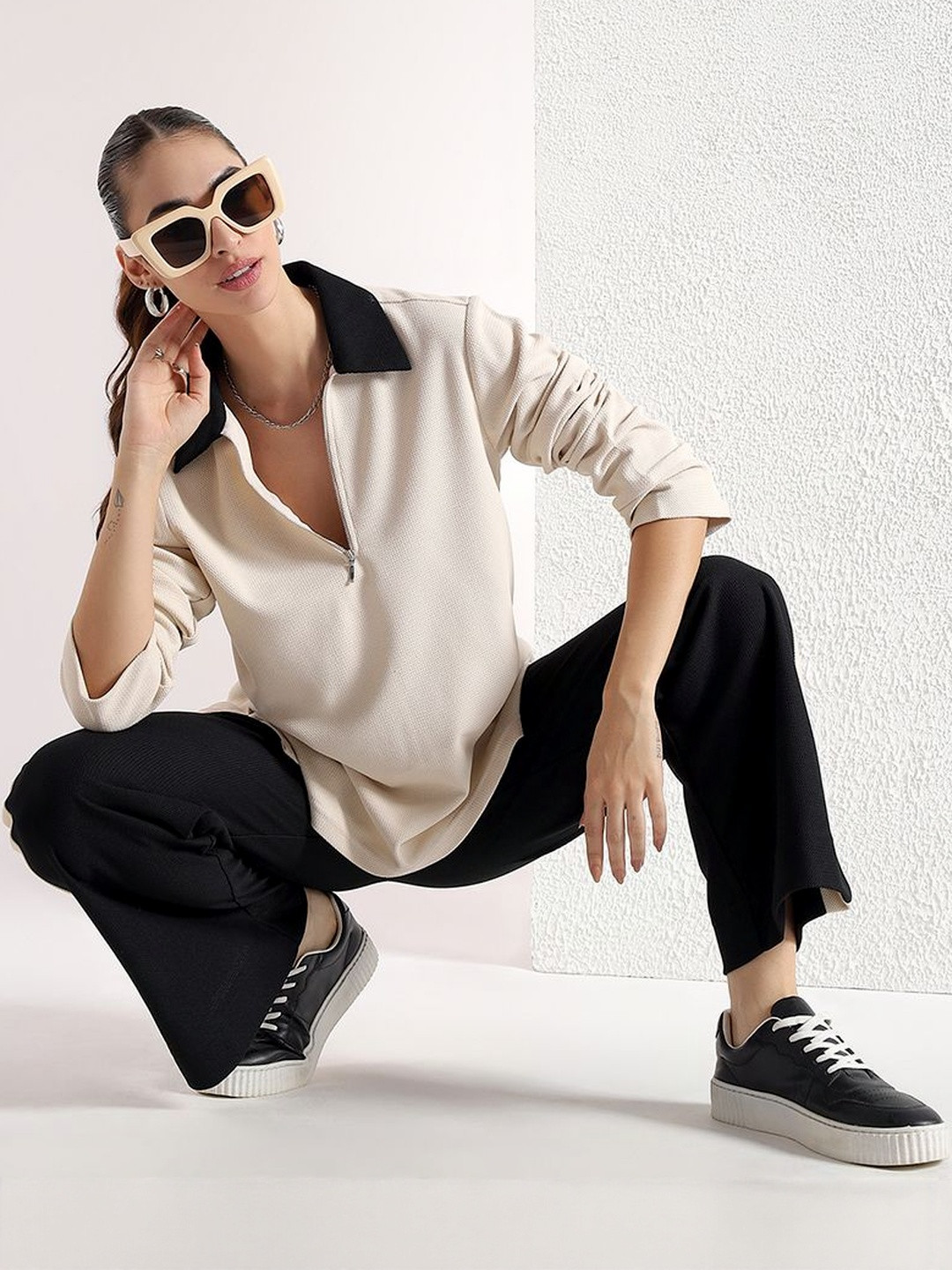 Kibo Polo Collar T-shirt With Trousers