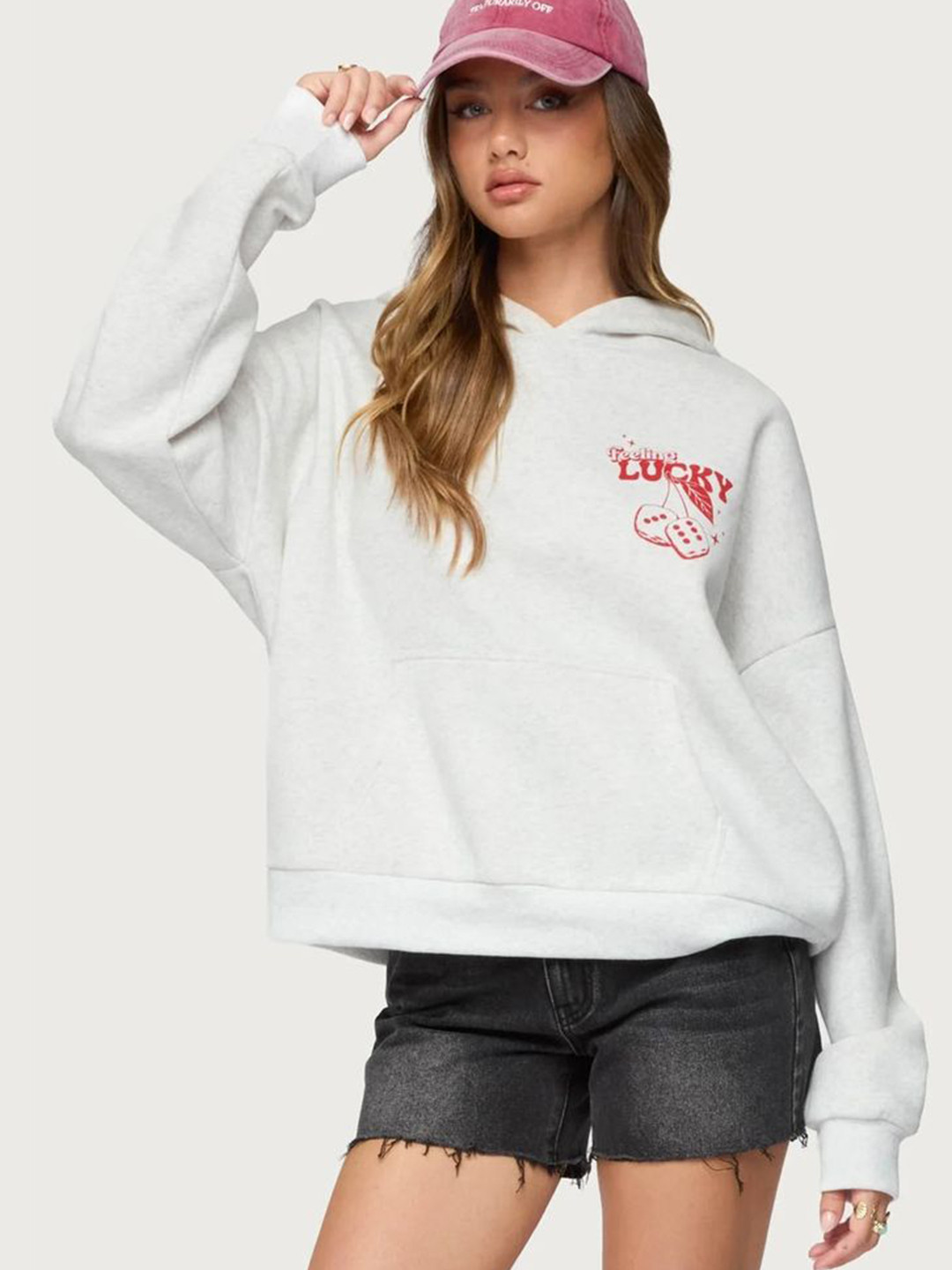 LULU & SKY Women Graphic Printed Hoodie Pullover Sweatshirt