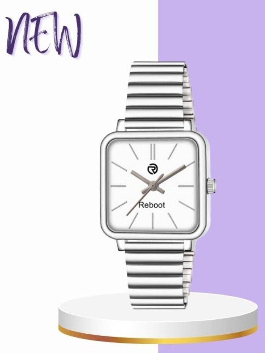 REBOOT Men Rectangular Dial Analogue Watch sh_New10_152 Chuan White