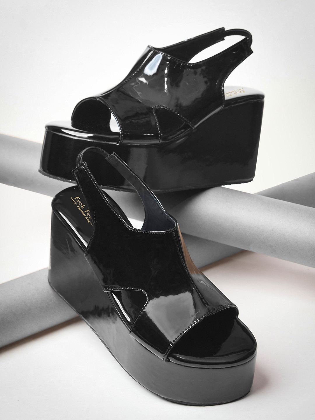 Froh Feet Women Solid Slingback Platform Heel Sandals