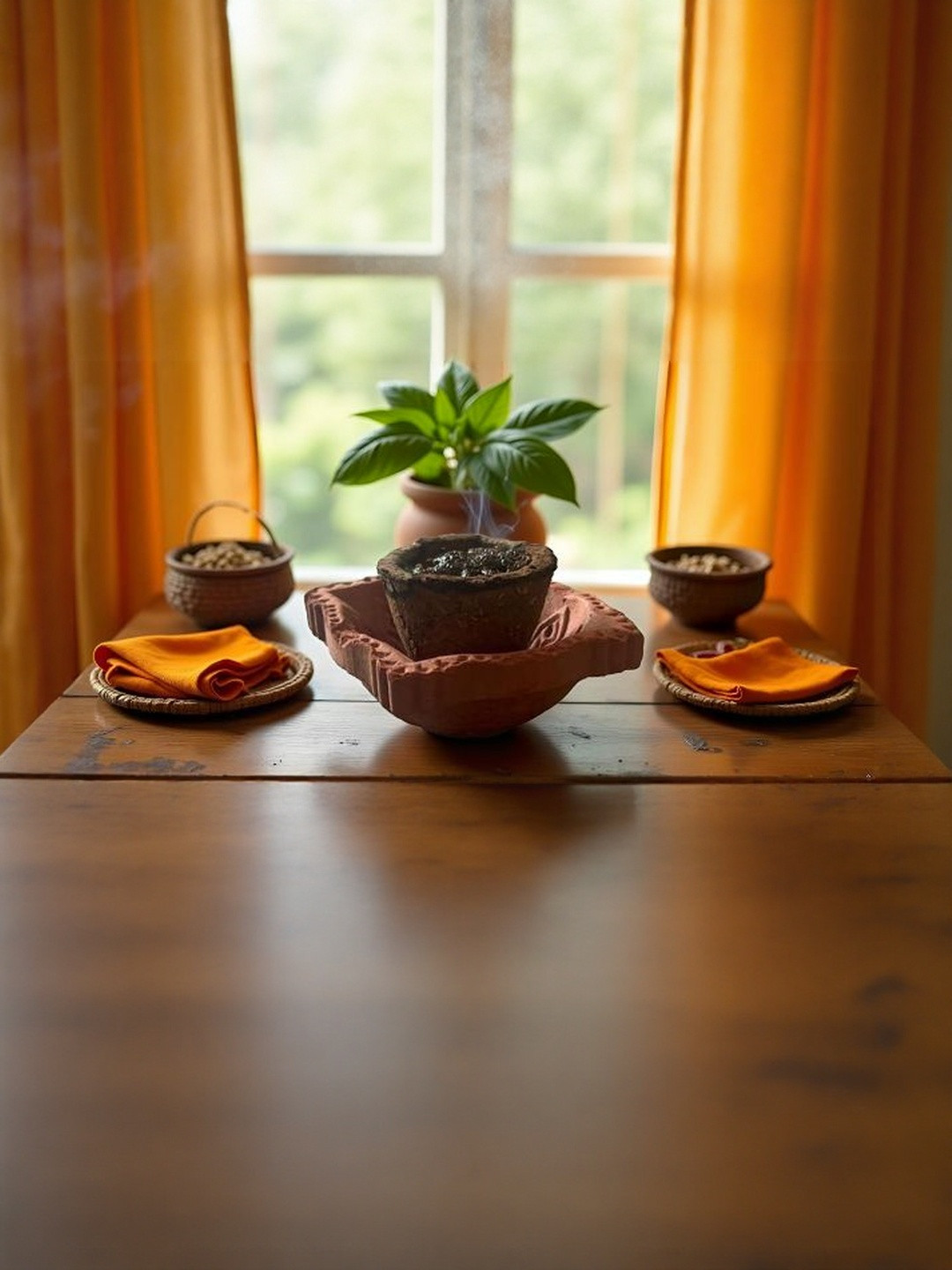 manokamna Brown 3 Pieces Loban Dhoop Havan Cups