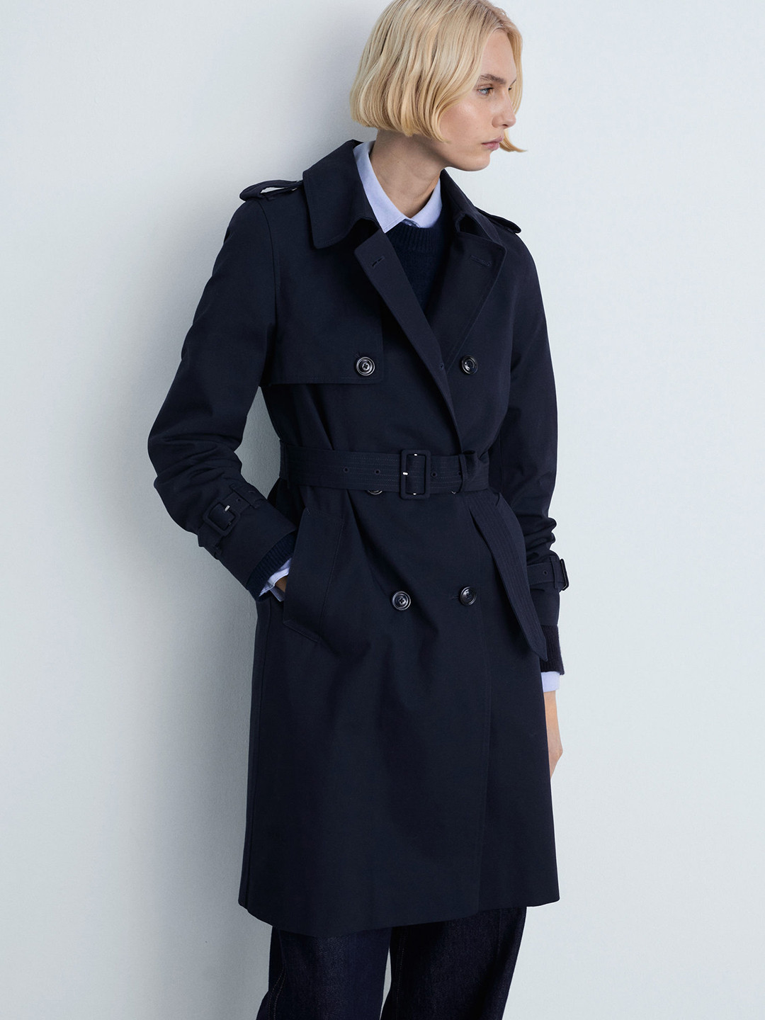 MANGO Classic Trench Coat with Belt