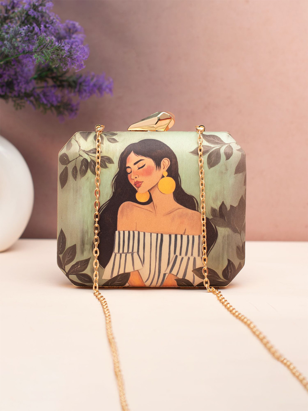 ARTKLIM Grace Printed Box Clutch