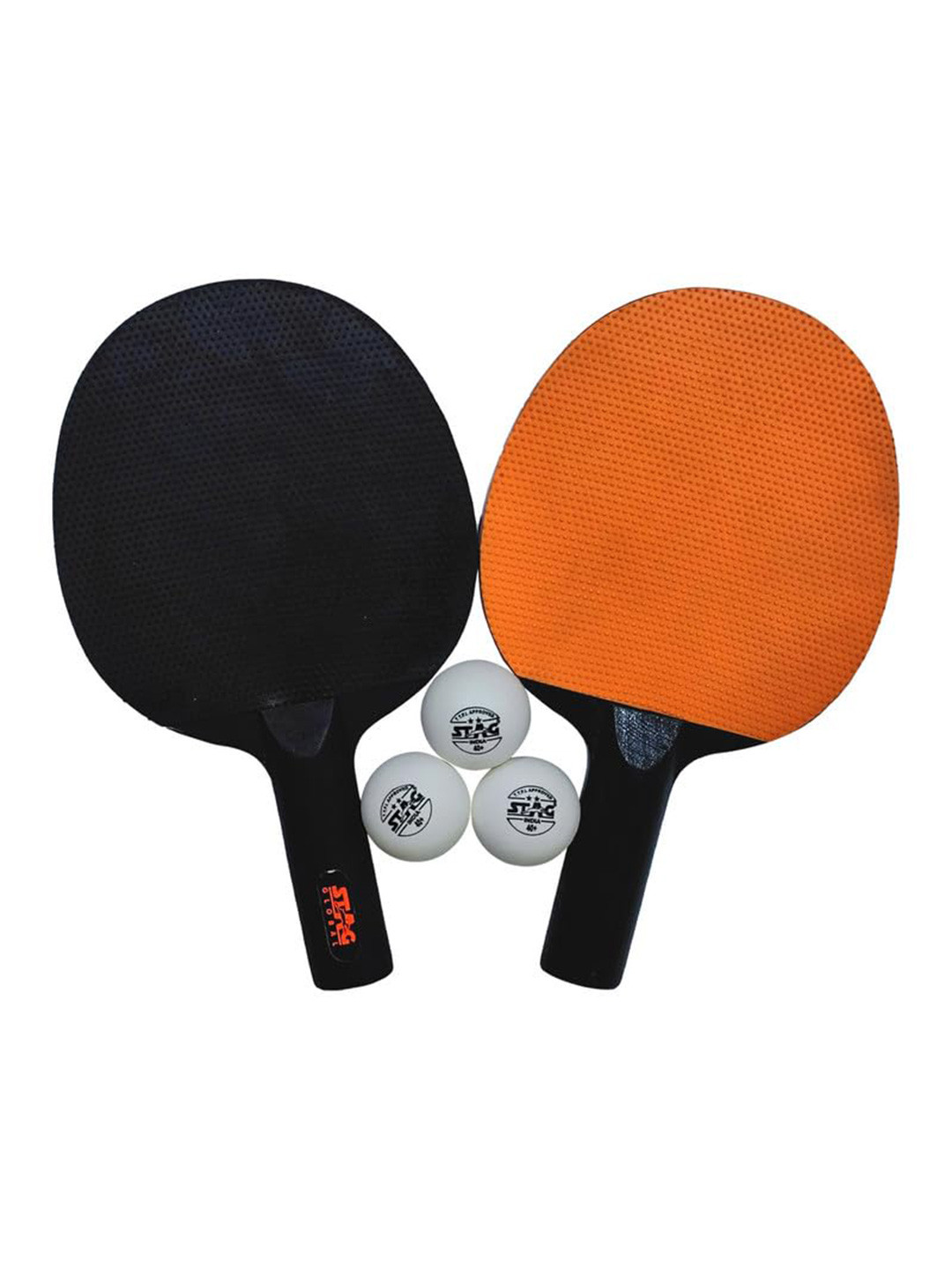 STAG GLOBA 2 Wooden Table Tennis Racket & 3 Balls Set
